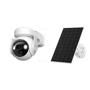 Camera supraveghere exterior wireless GSM 4G WiFi cu panou solar Imou AOV PT, 5MP, 3.6mm, IR 20m, acumulator 10.000 mAh, microfon si difuzor, always on video, sirena, spotlight, auto tracking, lumina rosie/albastra, slot card, fara SIM inclus